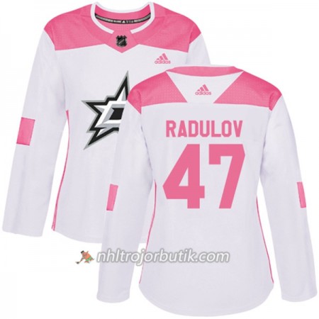 Dame Ishockey Dallas Stars Tröja Alexander Radulov 47 Adidas 2017-2018 Vit Rosa Fashion Authentic
